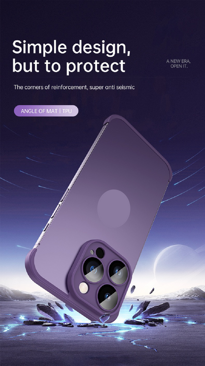 Frameless lens protective phone case