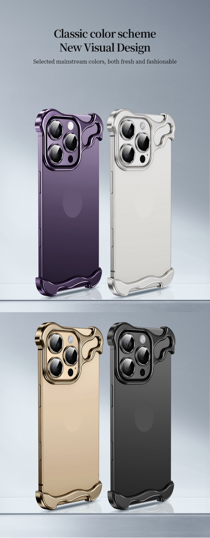 Special-shaped Frameless Metal Anti-fall Mobile Phone Case