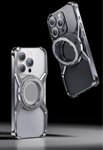 Unique X Metal Rotating Bracket Magnetic Phone Case
