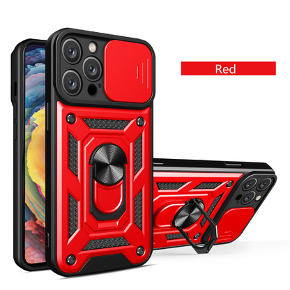 Mecha sliding cover lens protective phone case