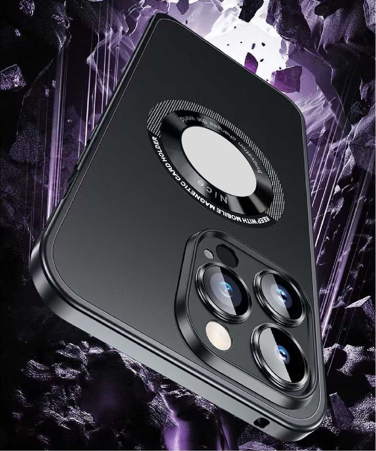 Metal Frame Hollow Magnetic Mobile Phone Case