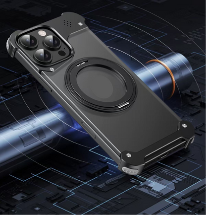 Fragrance Transparent Alloy Bracket Magnetic Phone Case