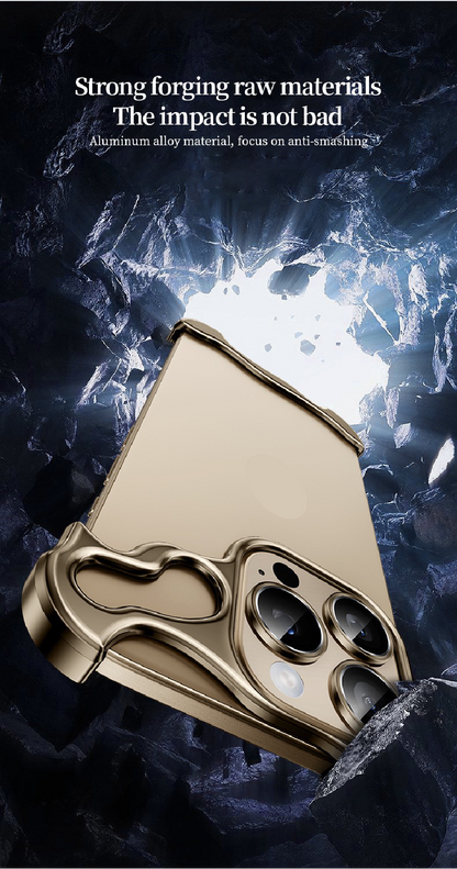 Special-shaped Frameless Metal Anti-fall Mobile Phone Case