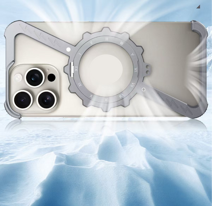 Z-Shape Gear Metal Magnetic Holder Phone Case