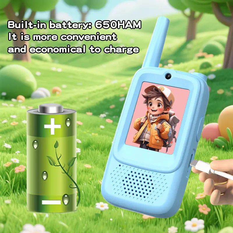 🎄🎁【Christmas Gift 】Kids Video Walkie Talkies with Built-in WiFi-Rechargeable, No Data Needed