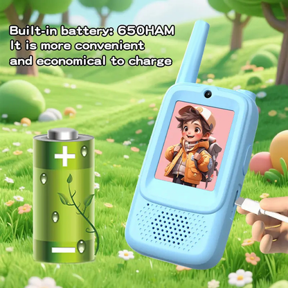 🎄🎁【Christmas Gift 】Kids Video Walkie Talkies with Built-in WiFi-Rechargeable, No Data Needed