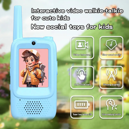 🎄🎁【Christmas Gift 】Kids Video Walkie Talkies with Built-in WiFi-Rechargeable, No Data Needed
