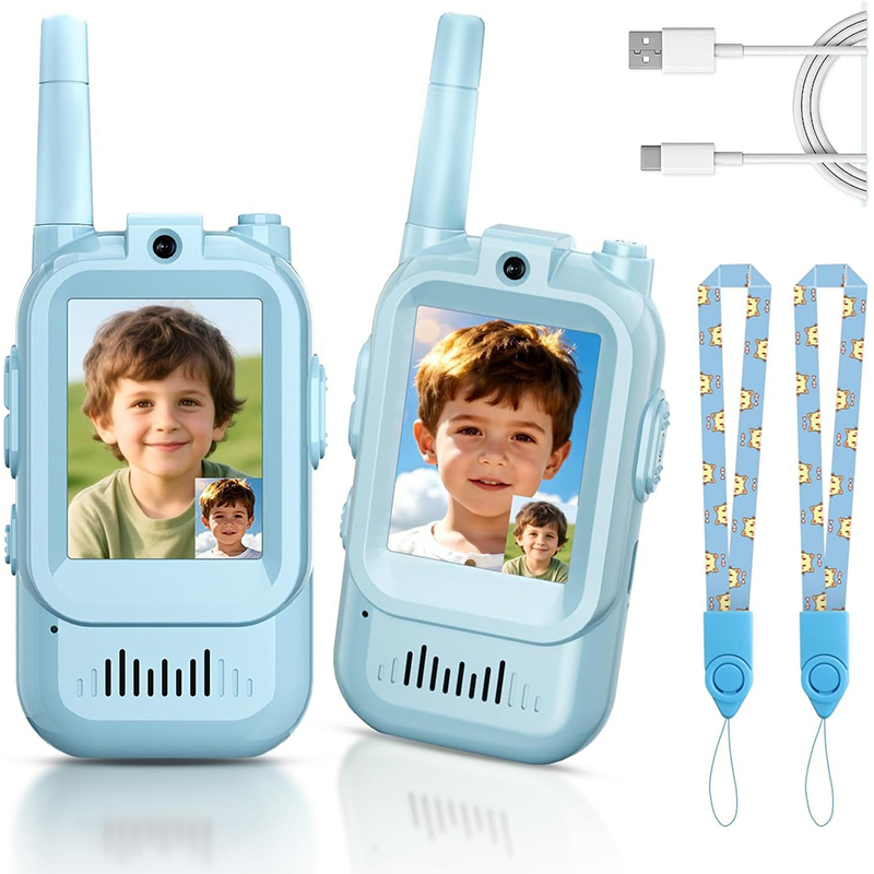 🎄🎁【Christmas Gift 】Kids Video Walkie Talkies with Built-in WiFi-Rechargeable, No Data Needed