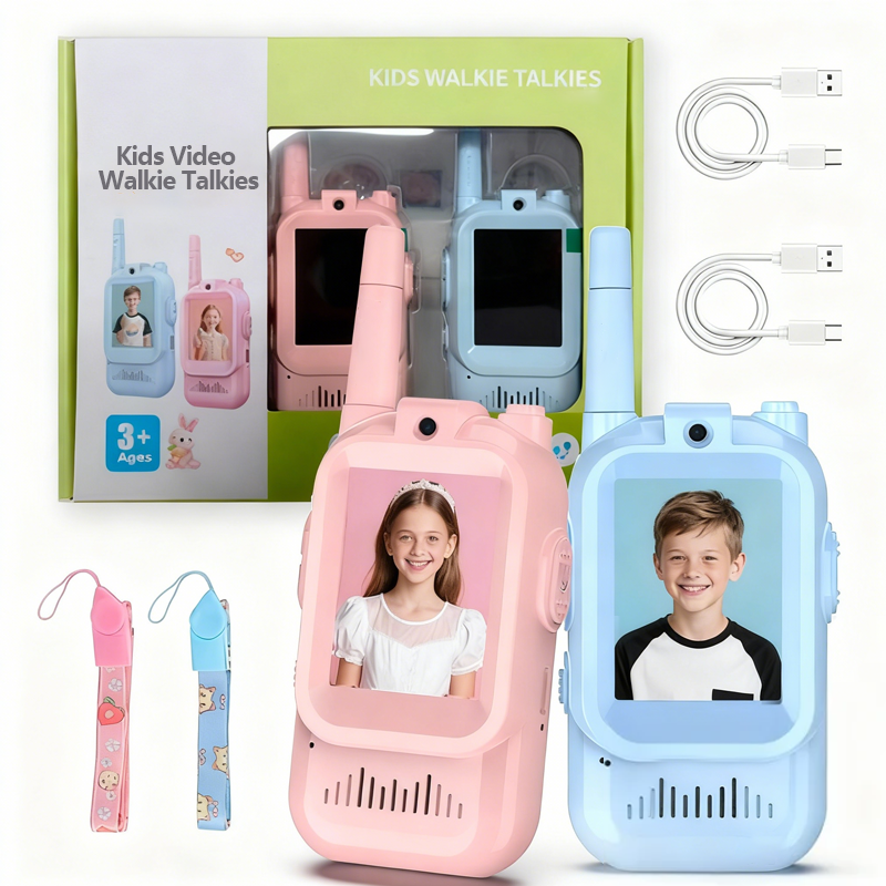 🎄🎁【Christmas Gift 】Kids Video Walkie Talkies with Built-in WiFi-Rechargeable, No Data Needed