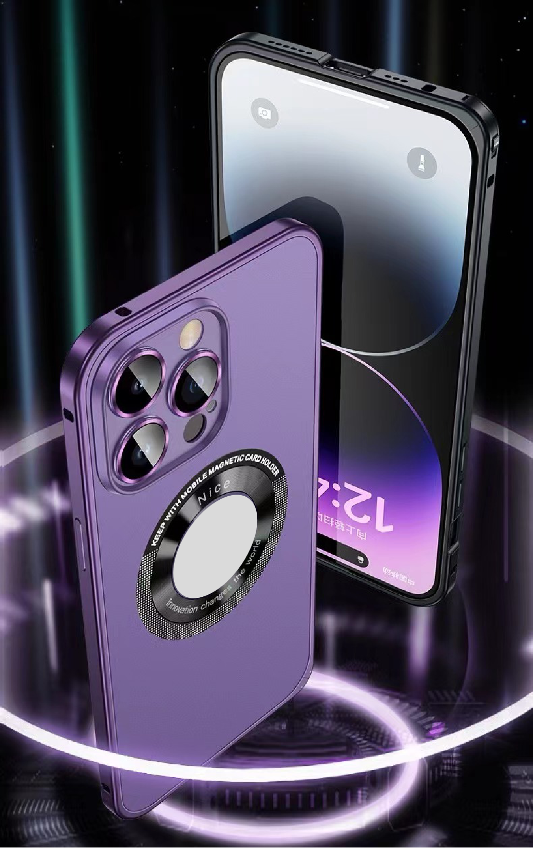 Metal Frame Hollow Magnetic Mobile Phone Case