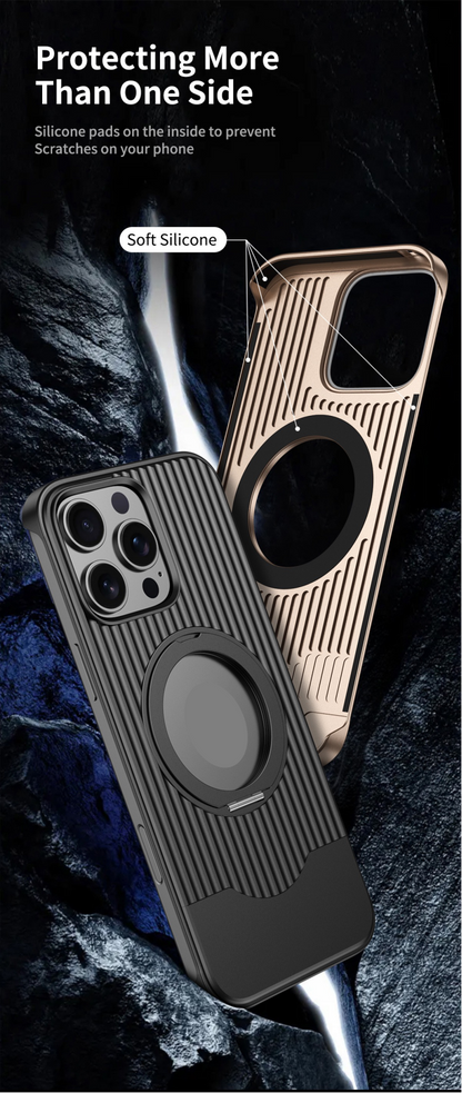 Luggage Style Telescopic Bracket Metal Magnetic Phone Case