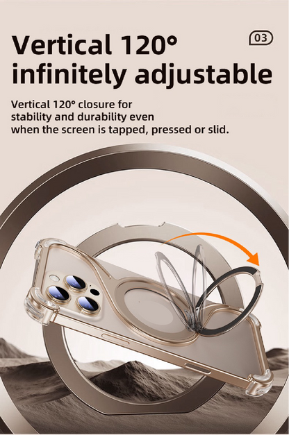 M-shaped Metal Rotating Stand Magnetic Phone Case