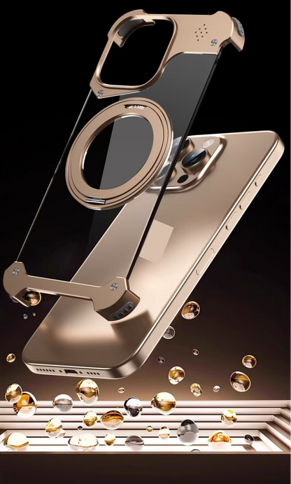 Fragrance Transparent Alloy Bracket Magnetic Phone Case