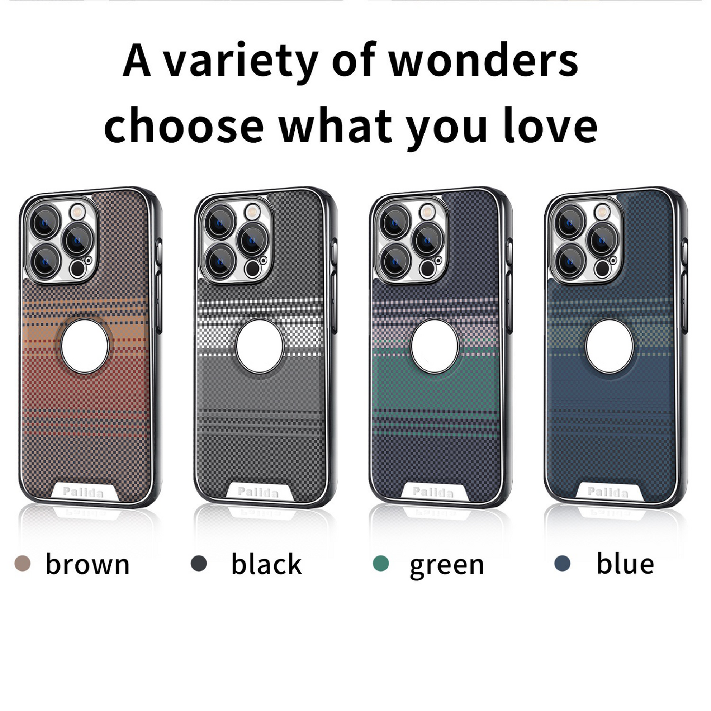 Sunset Series Carbon Fiber Leather Texture Hollow Phone Case