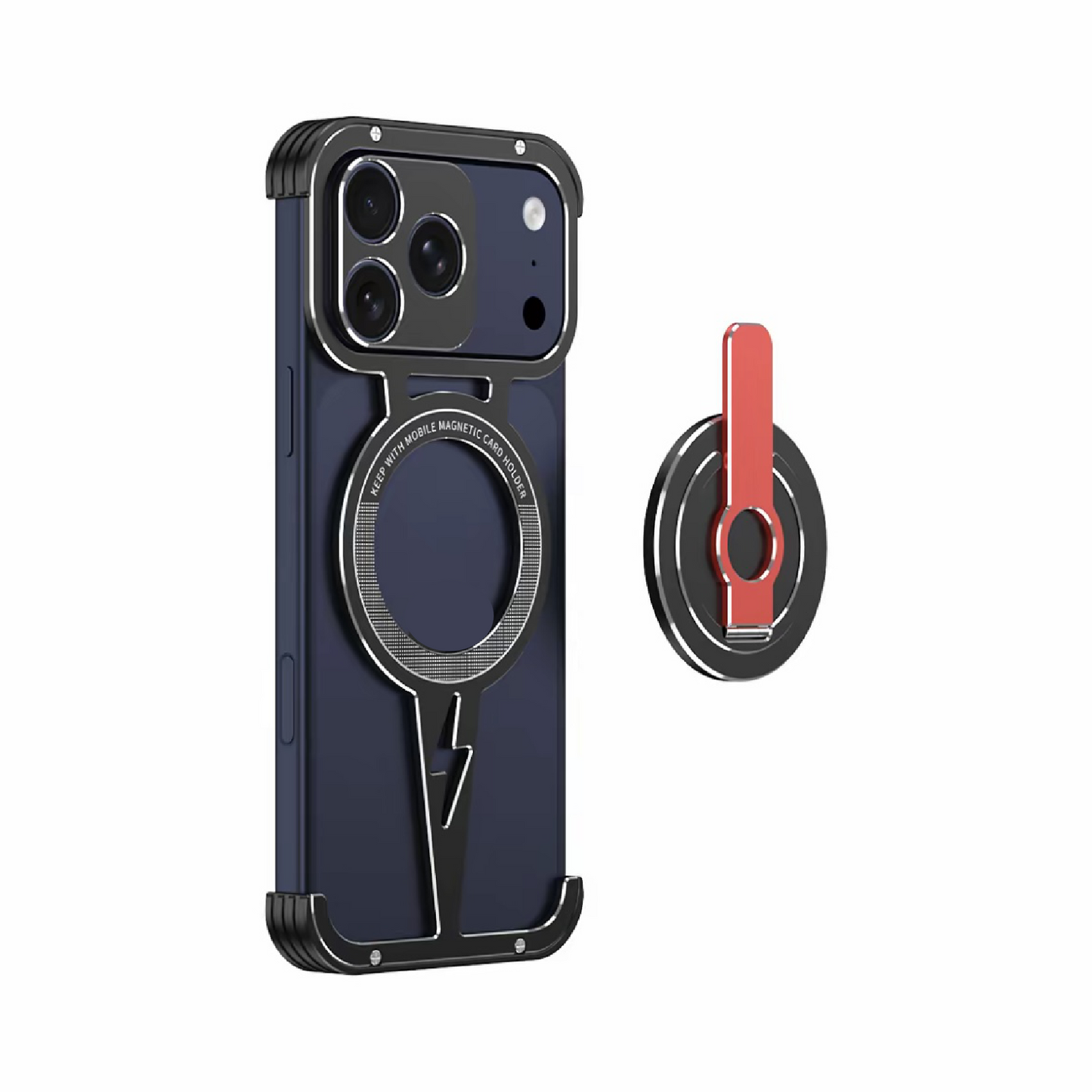 Thor Series Metal Lightning Magnetic Phone Case