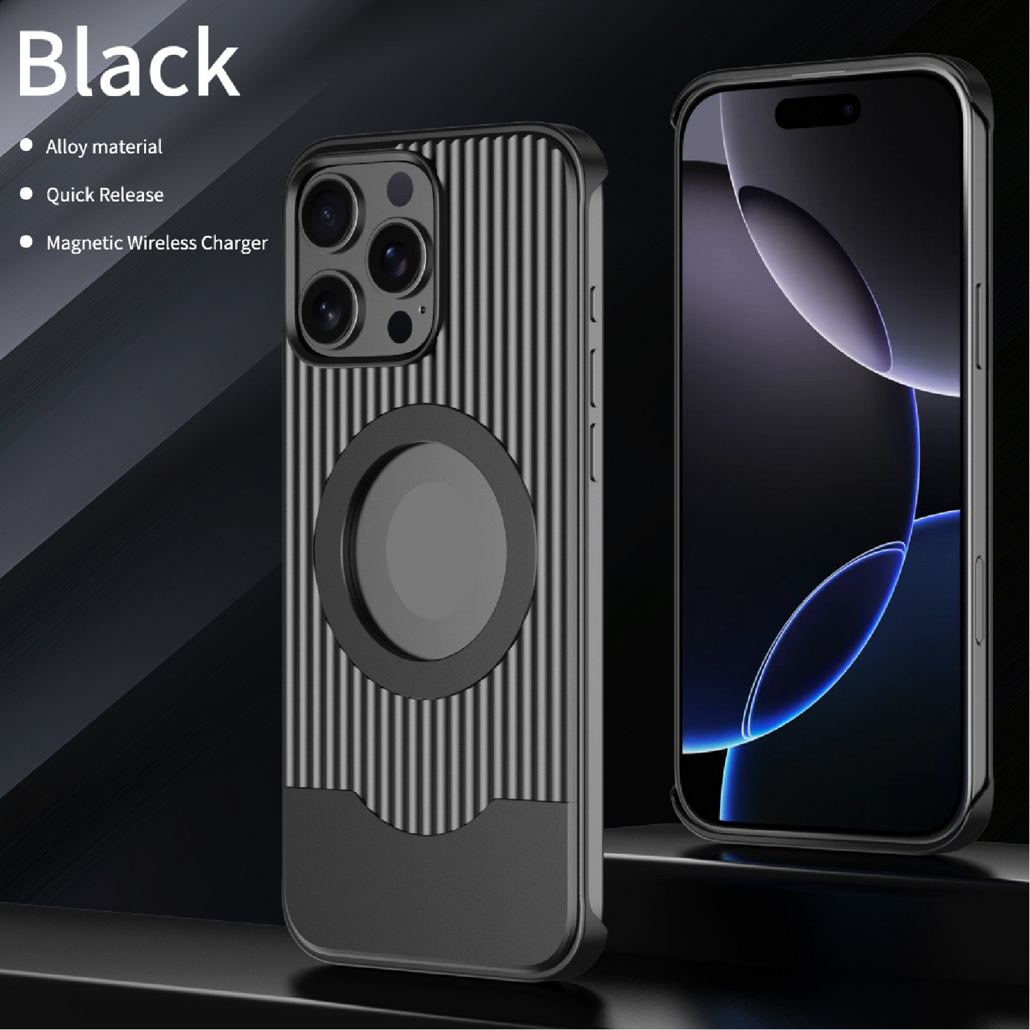 Luggage Style Telescopic Bracket Metal Magnetic Phone Case