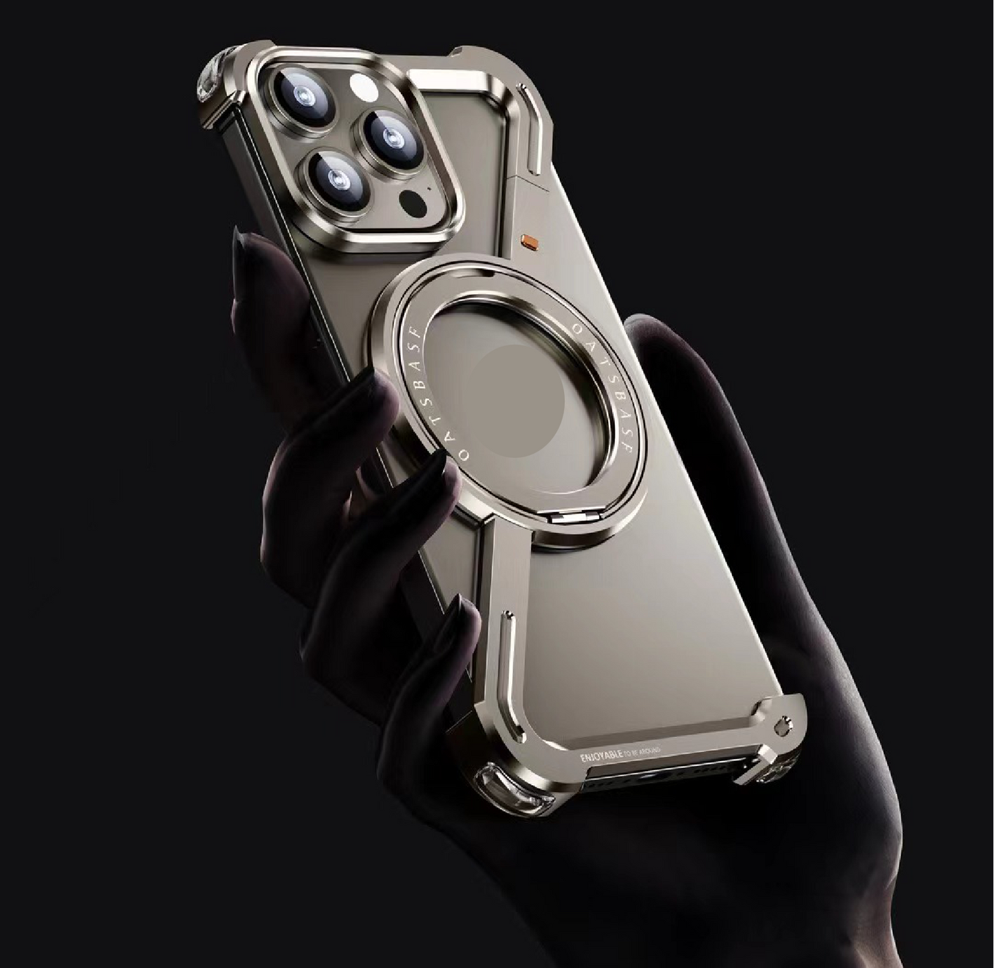 Creative Z-shaped Metal Rotating Stand Magnetic Phone Case