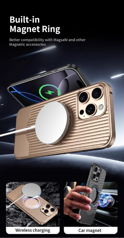 Luggage Style Telescopic Bracket Metal Magnetic Phone Case