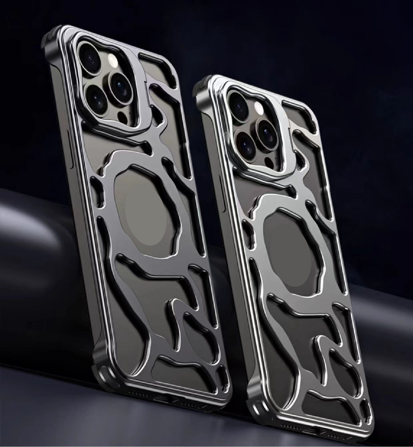 Lucky Cloud Aluminum Alloy Magnetic Stand Phone Case