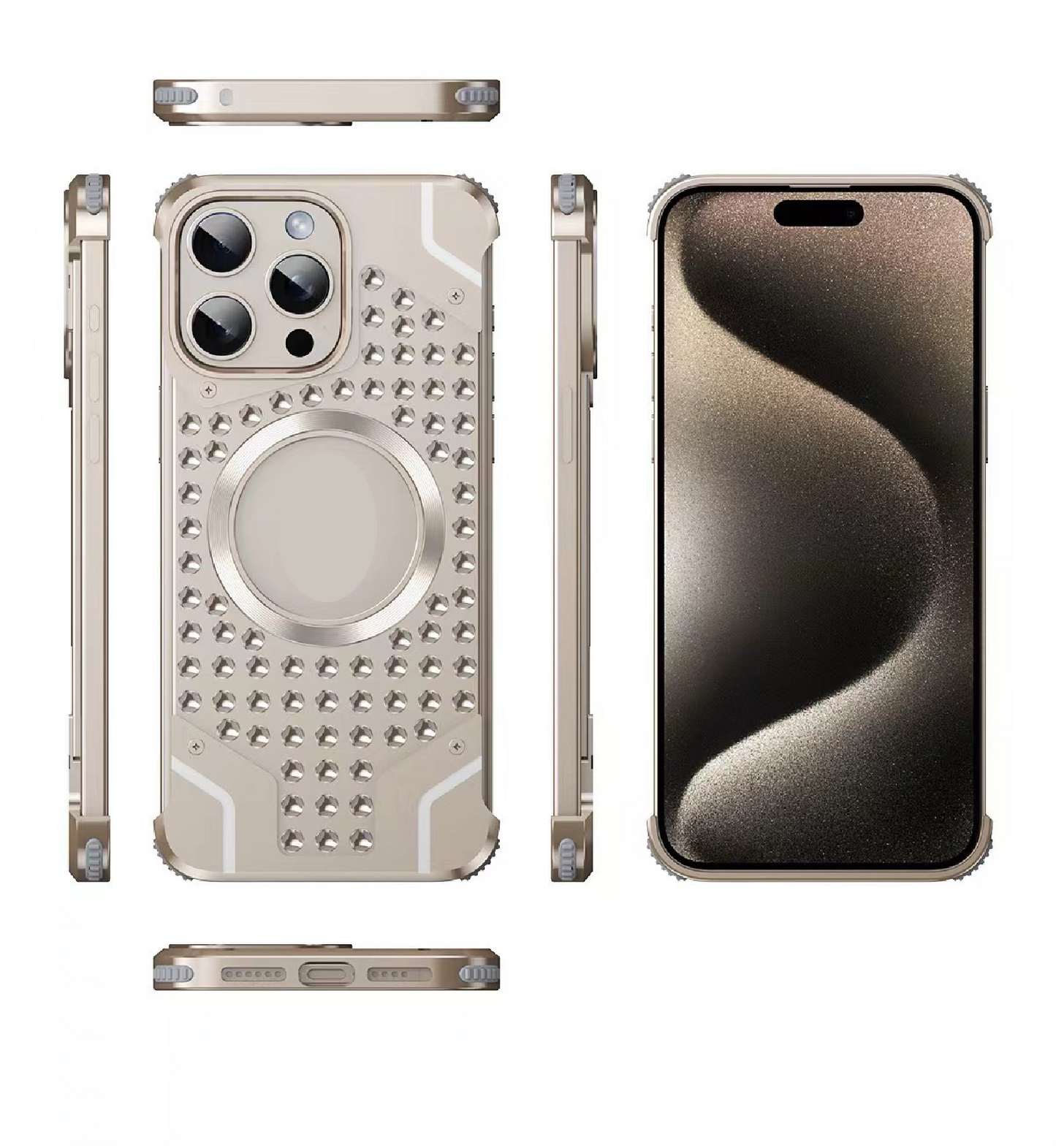 Metal Magnetic Frameless Armor Phone Case
