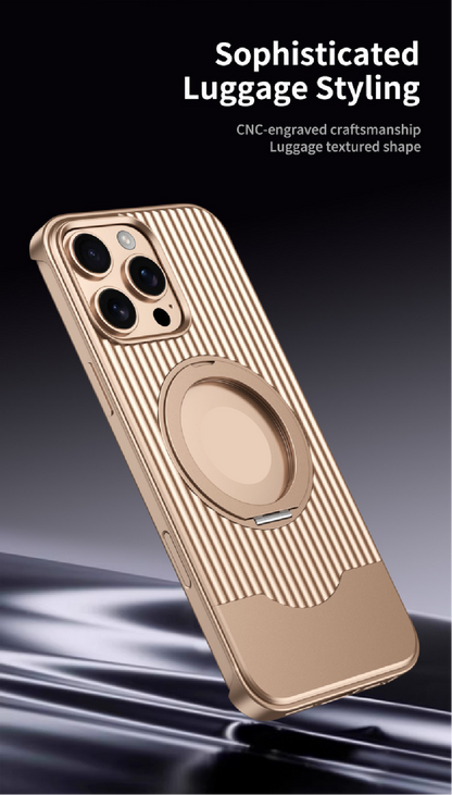 Luggage Style Telescopic Bracket Metal Magnetic Phone Case