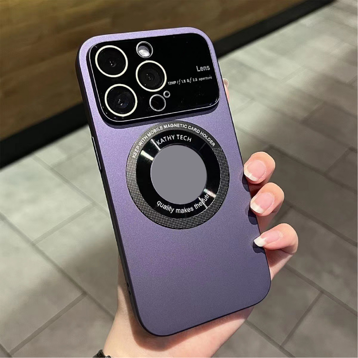 Large Window Lens Protection Magnetic Phone Case