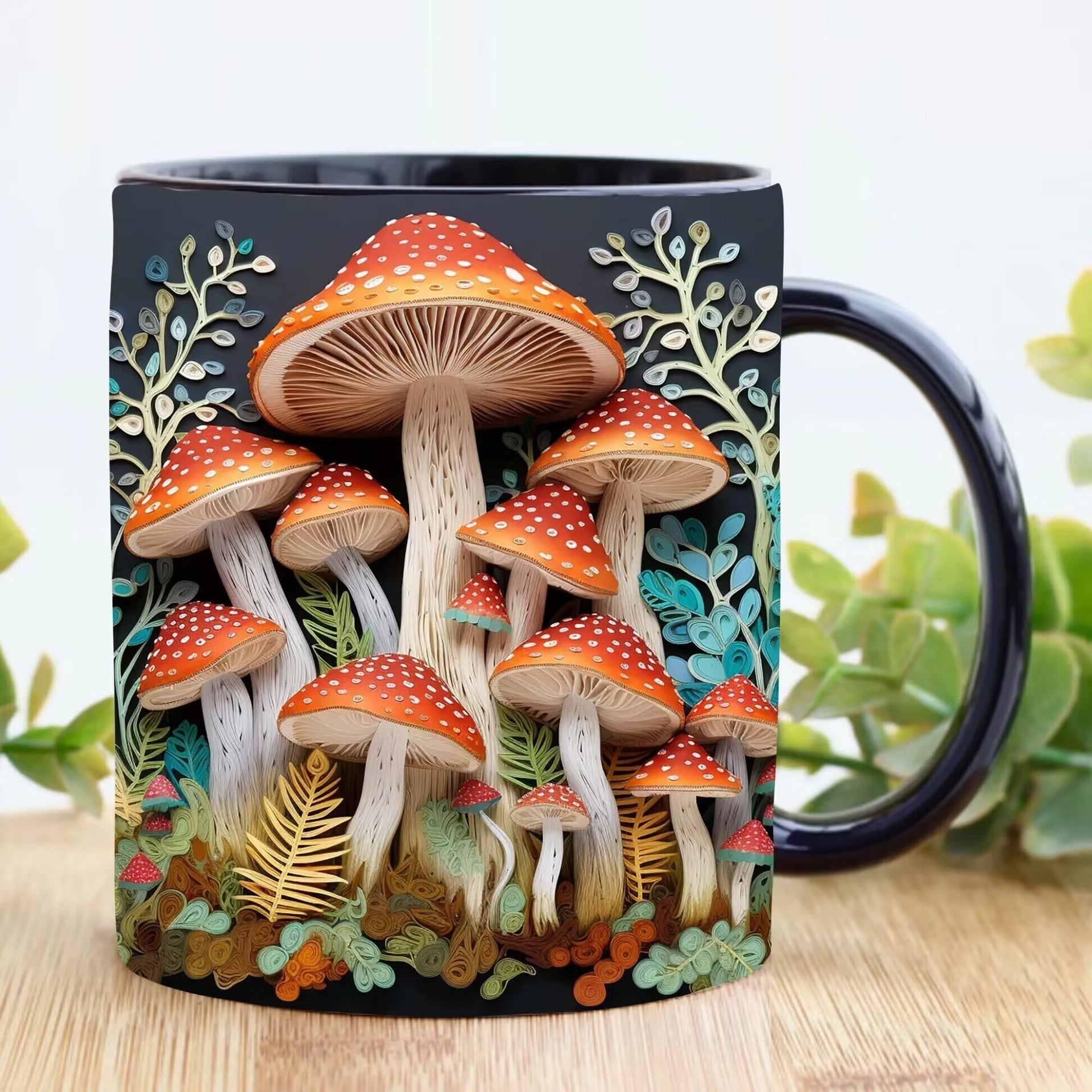 3D Magic Mushroom Mug Gift For People Who Like Plants