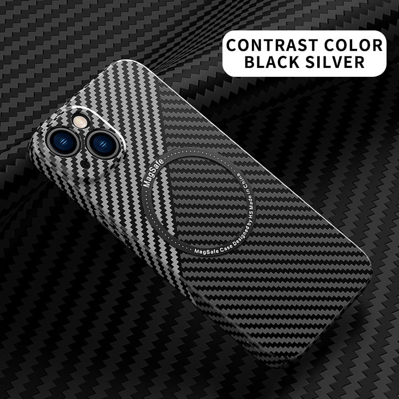 NEW Carbon Fiber Magnetic Phone Case