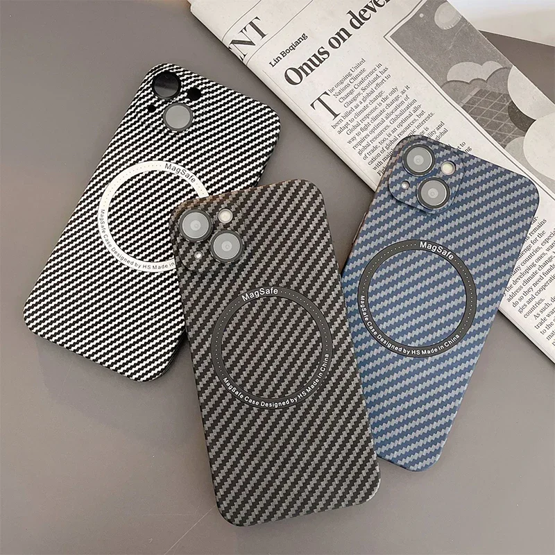 NEW Carbon Fiber Magnetic Phone Case