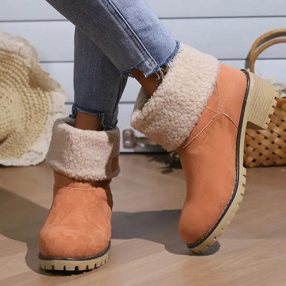Libiyi seniors' chunky heel winter boots-DE
