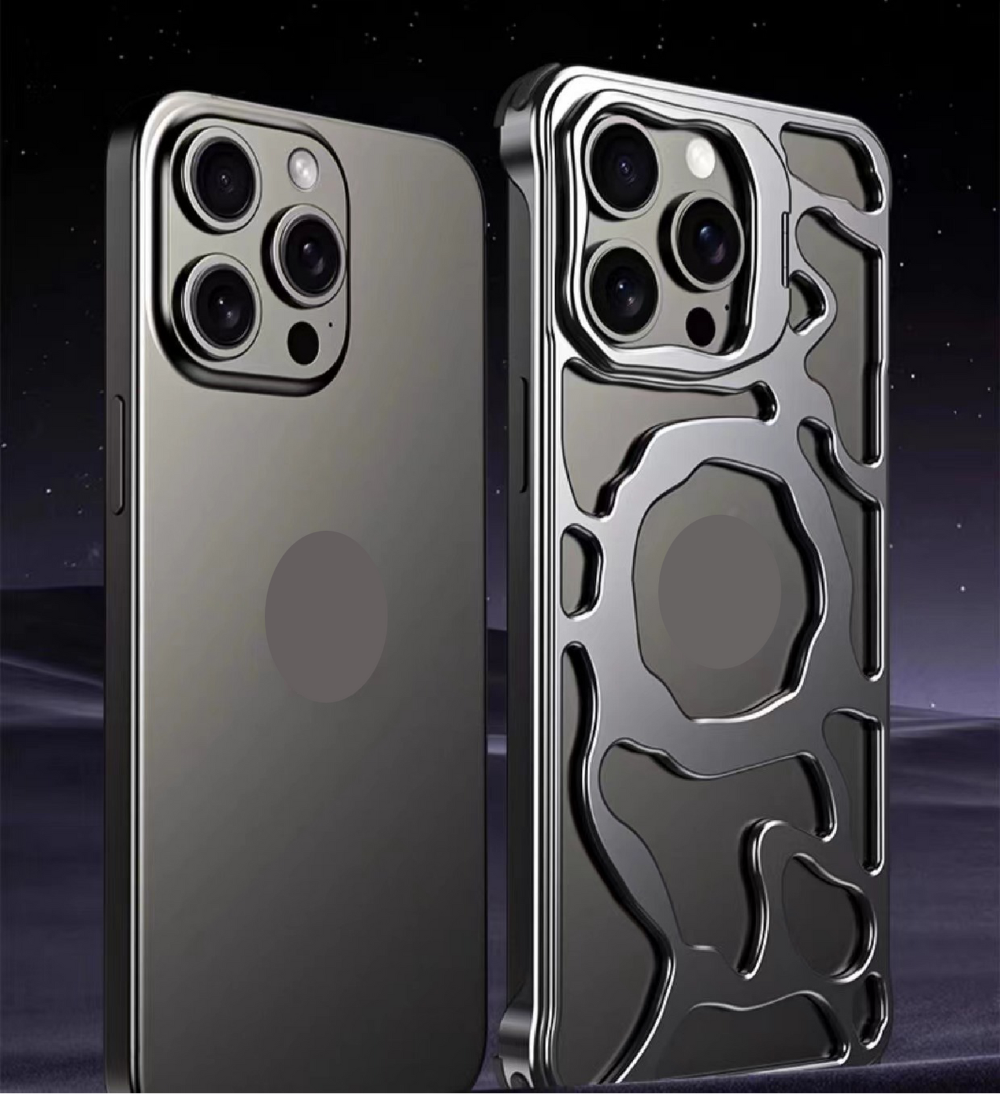 Lucky Cloud Aluminum Alloy Magnetic Stand Phone Case