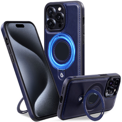 2025 New leather stand magnetic phone case