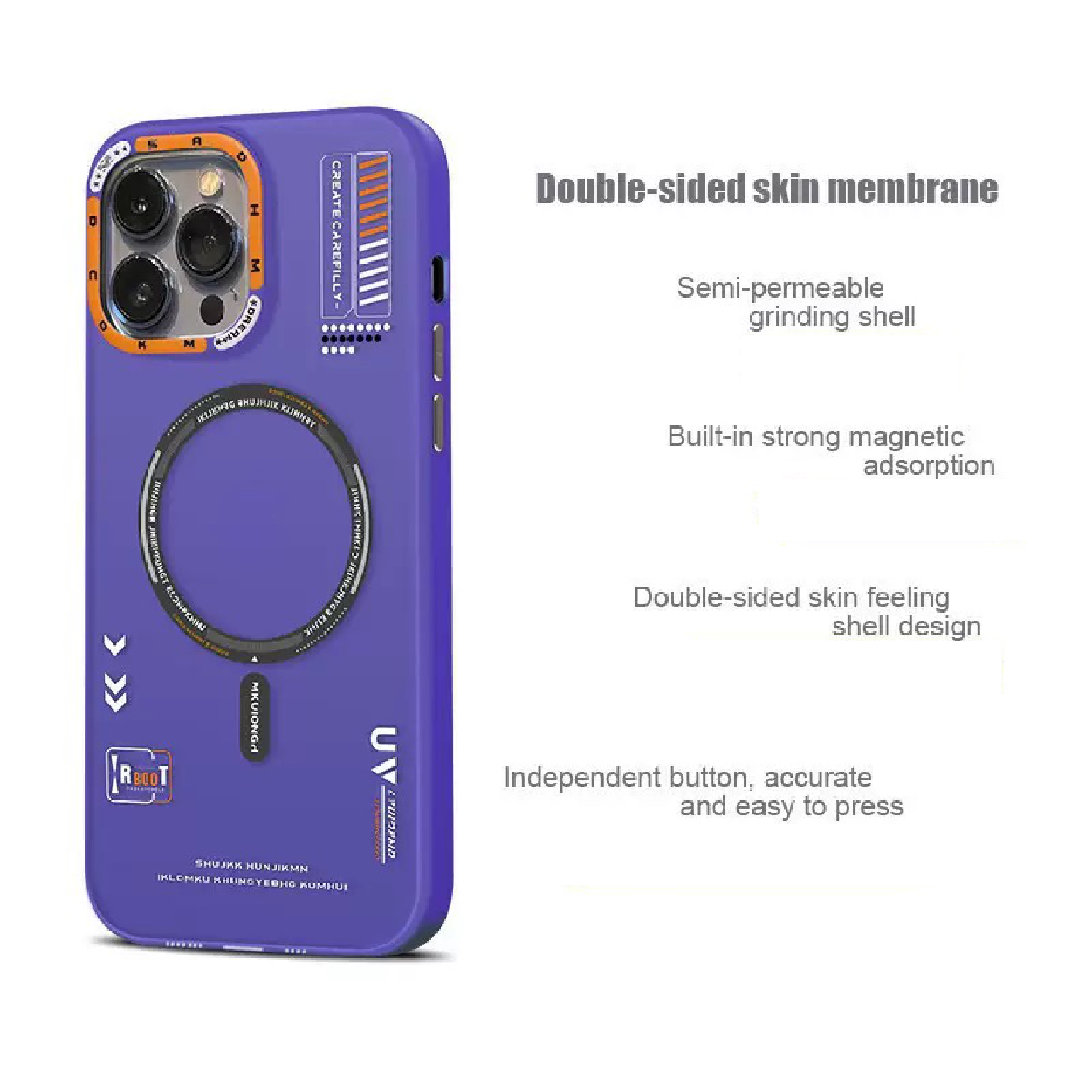 Tech Style Magnetic Frosted Phone Case