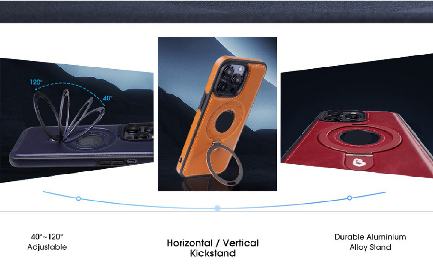 2025 New leather stand magnetic phone case