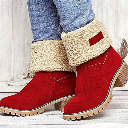Libiyi seniors' chunky heel winter boots-DE