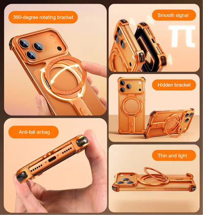 π-shaped Metal Magnetic Mobile Phone Case
