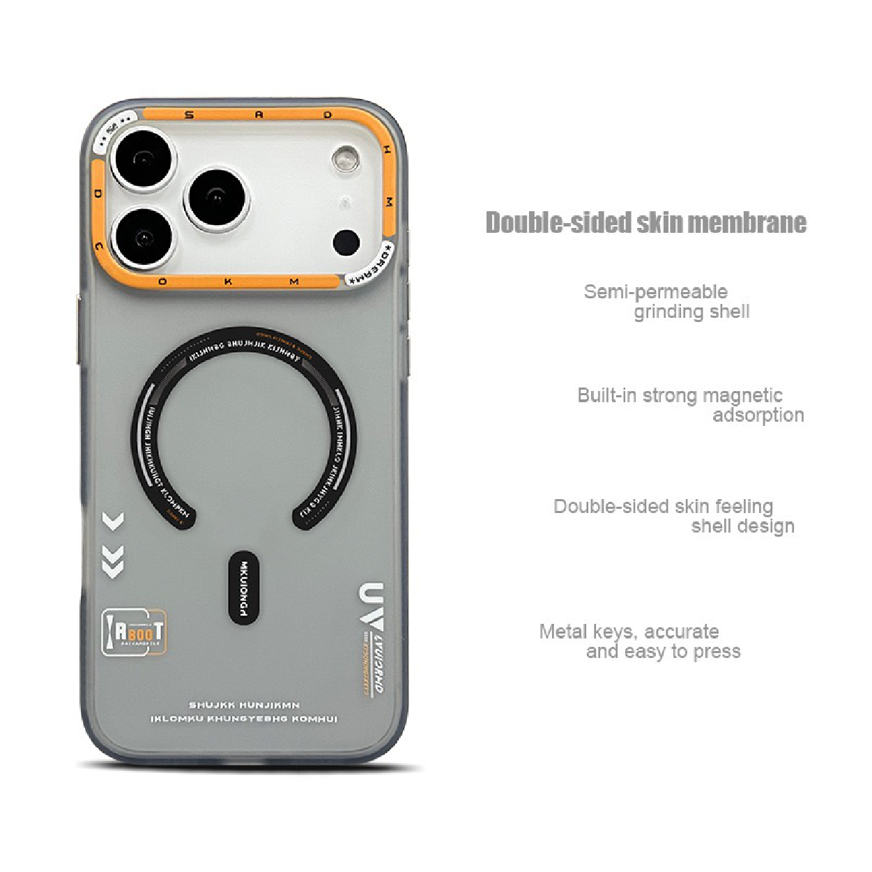 Tech Style Magnetic Frosted Phone Case
