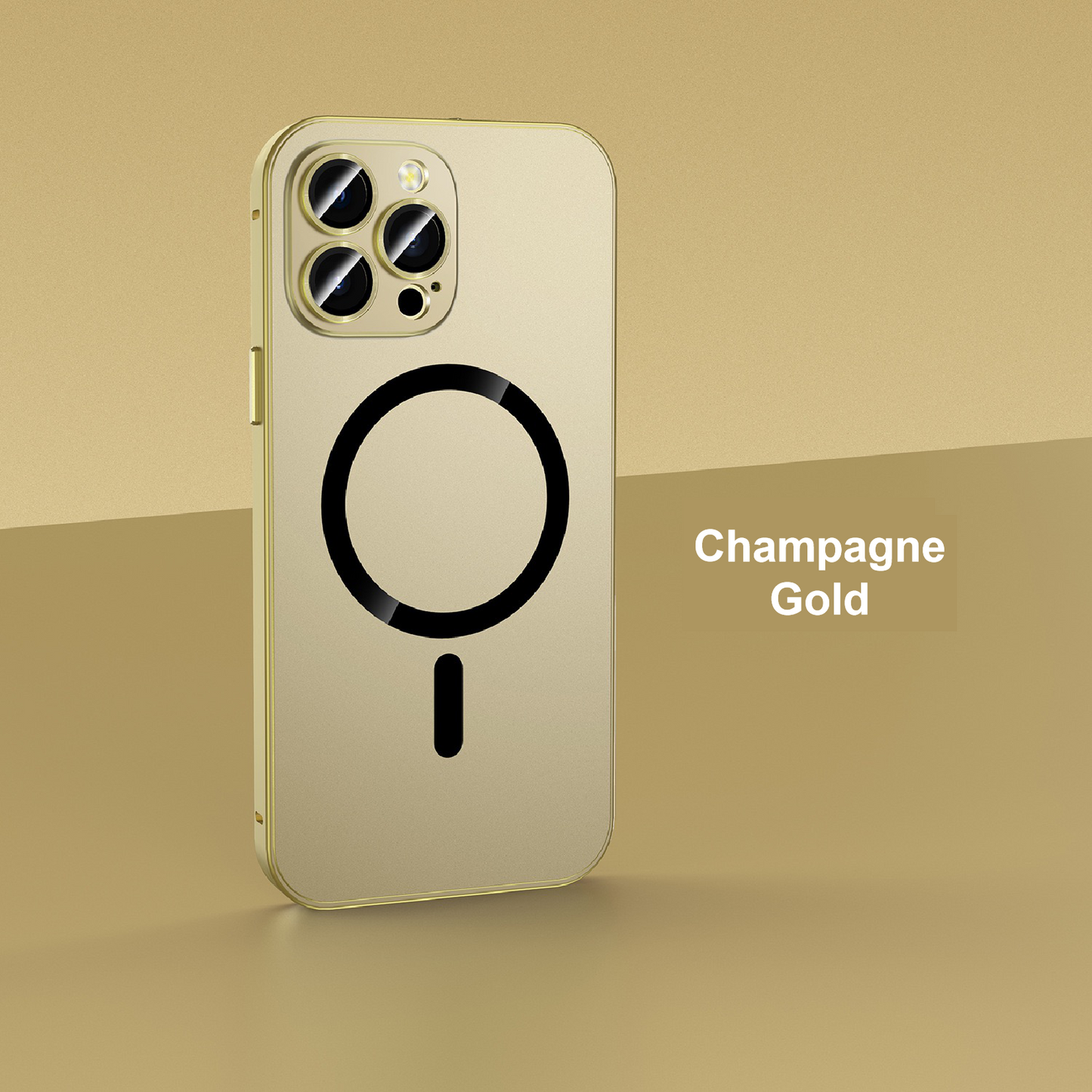 Eco-friendly alloy snap-on magnetic phone case