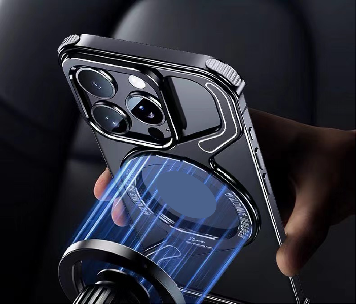 New Z-shaped Metal Magnetic Phone Case