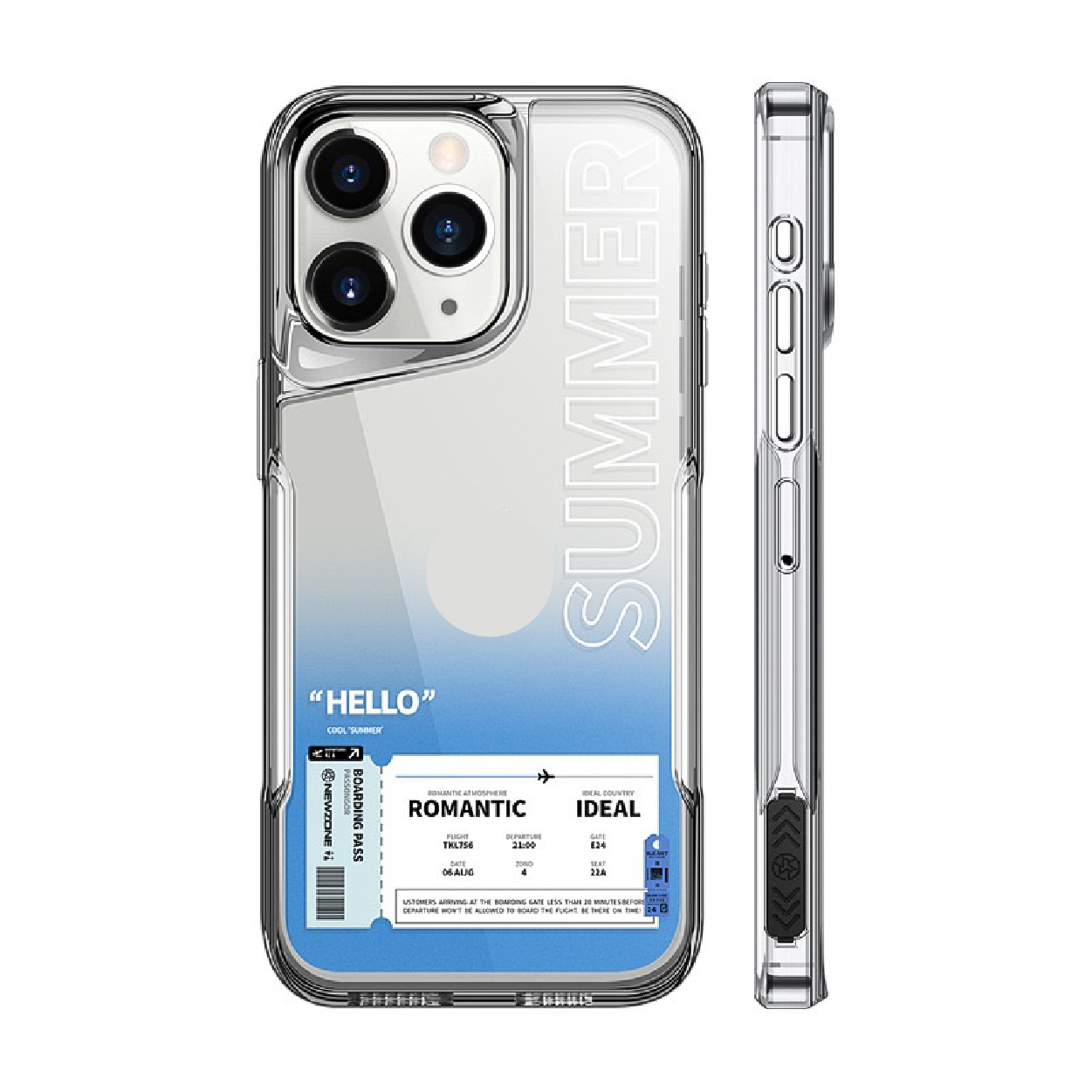 New [Air Ticket] Gradient High-Transparency Phone Case