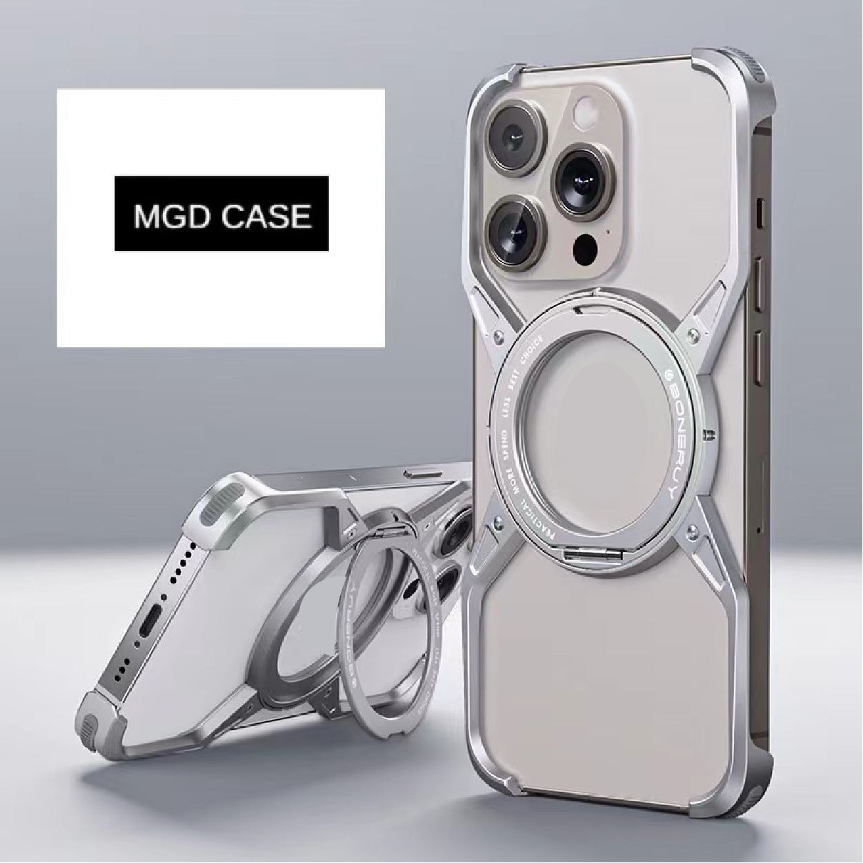 Unique X Metal Rotating Bracket Magnetic Phone Case