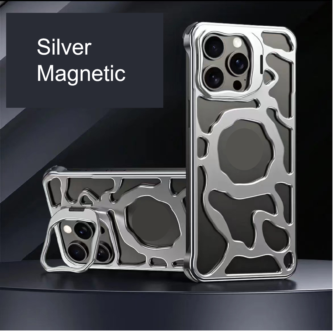 Lucky Cloud Aluminum Alloy Magnetic Stand Phone Case