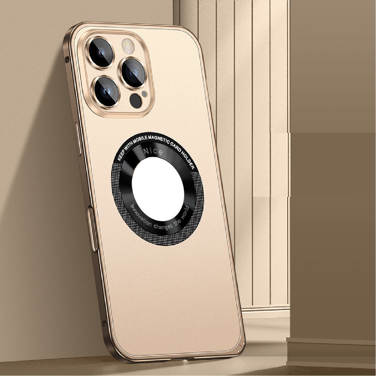 Metal Frame Hollow Magnetic Mobile Phone Case