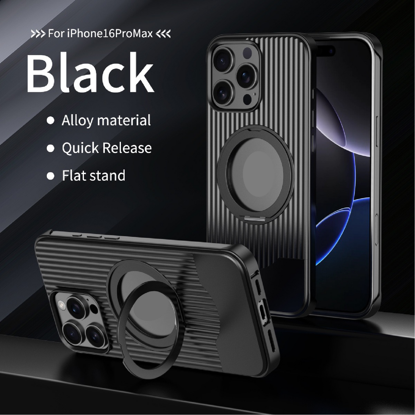 Luggage Style Telescopic Bracket Metal Magnetic Phone Case