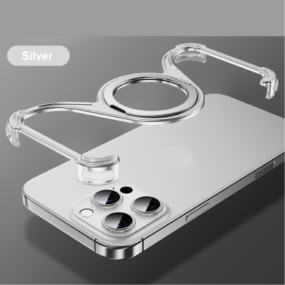 M-shaped Metal Rotating Stand Magnetic Phone Case