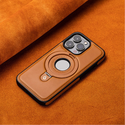 2025 New leather stand magnetic phone case