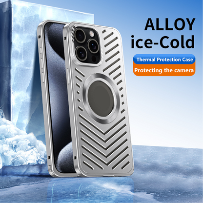 Ice-dazzling Magnetic Metal Buckle Heat Dissipation Phone Case