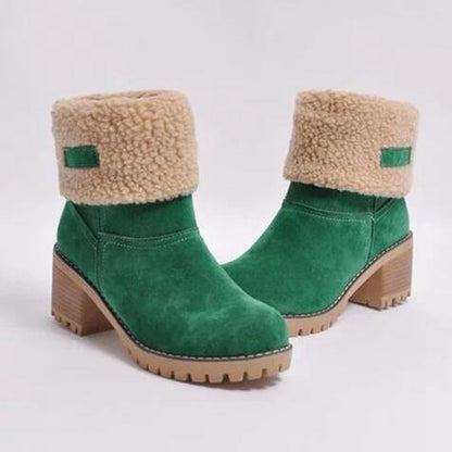 Libiyi seniors' chunky heel winter boots-DE