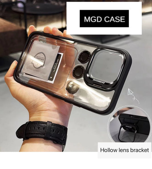 Invisible lens holder mobile phone case