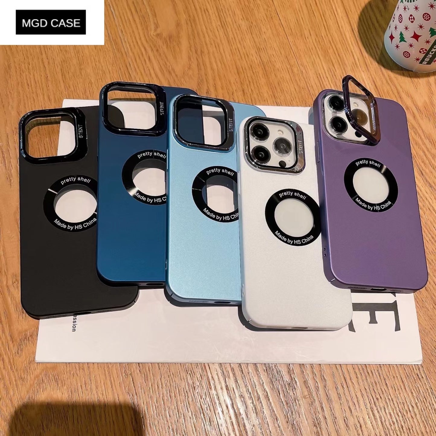 Frosted lens frame bracket mobile phone case